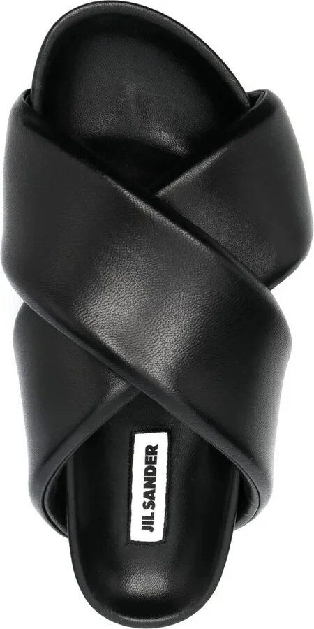 Crossover-Strap Leather Sandals - Image 4