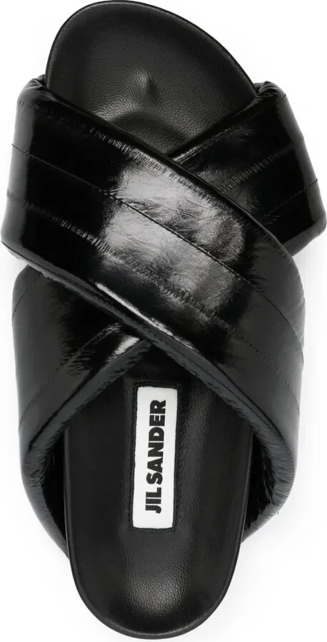 Crossover-Strap Leather Sandals - Image 4