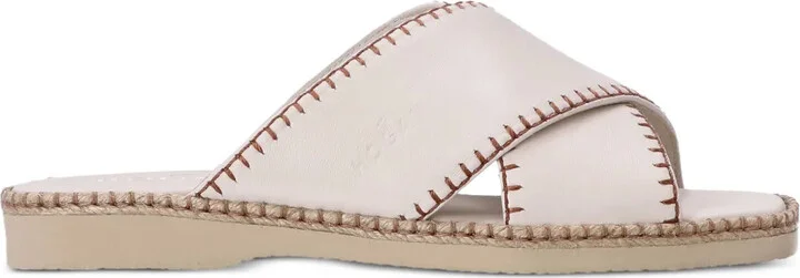 Crossover-Strap Leather Sandals