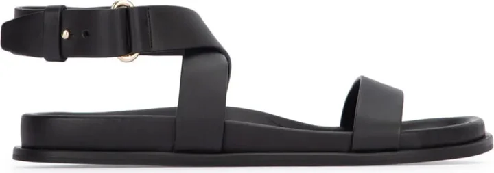 Crossover-Strap Leather Sandals