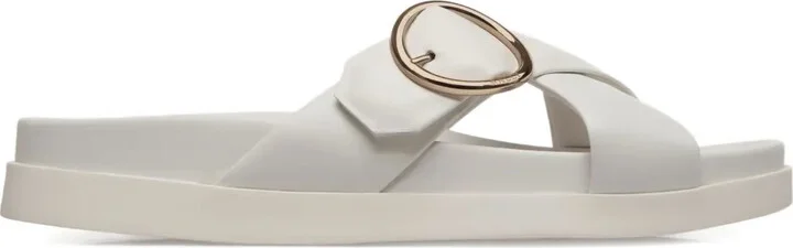 Crossover-Strap Leather Sandals