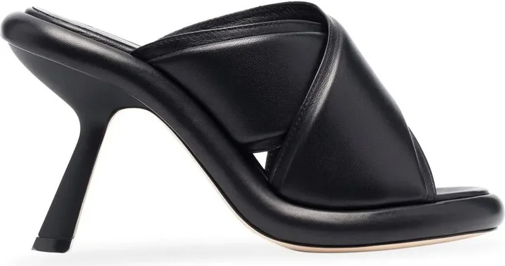 Crossover-Strap Leather Sandals