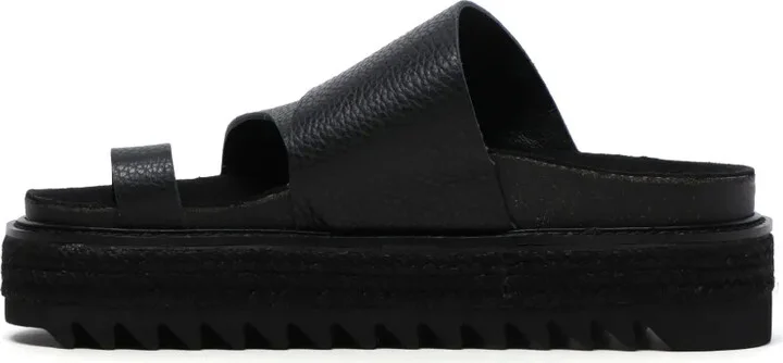 Crossover-Strap Leather Slides - Image 2
