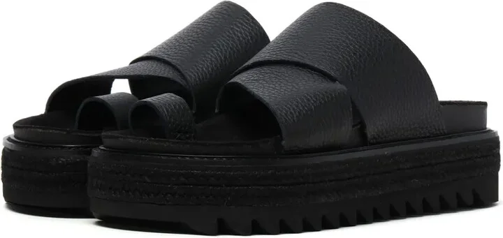 Crossover-Strap Leather Slides - Image 3