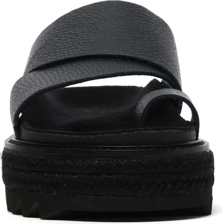 Crossover-Strap Leather Slides - Image 5