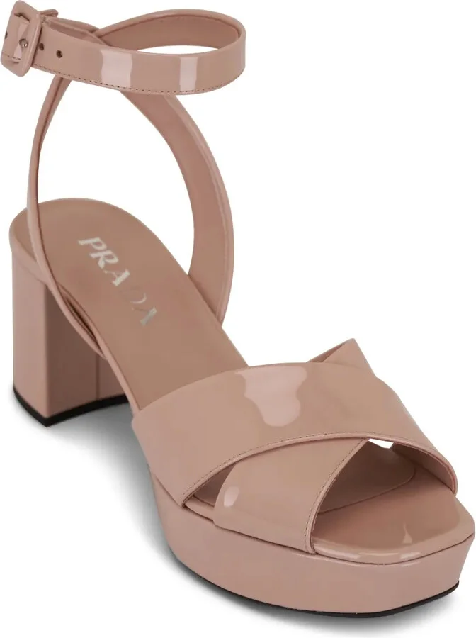 Crossover-Strap Patent-Leather Sandals - Image 2