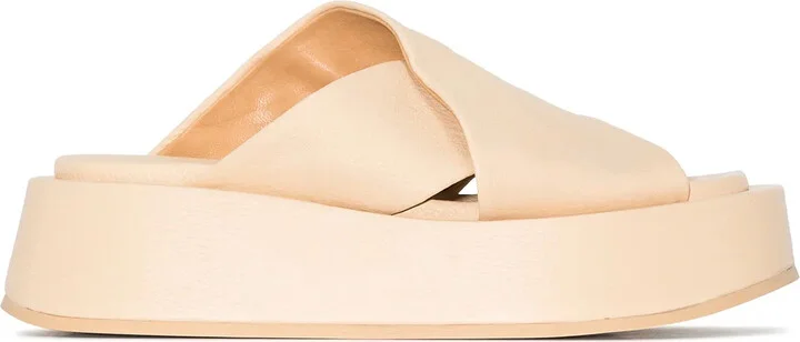 Crossover-Strap Platform Sandals