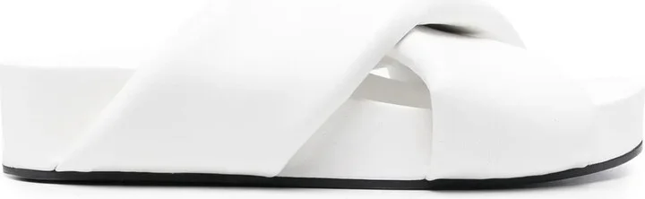 Crossover-Strap Slip-On Sandals