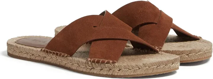 Crossover-Strap Suede Sandals - Image 2
