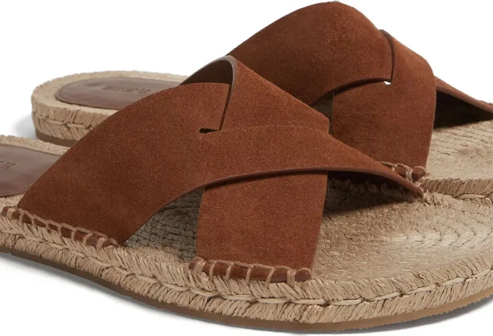 Crossover-Strap Suede Sandals - Image 3