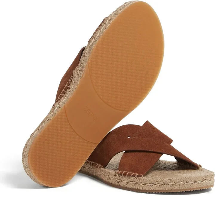Crossover-Strap Suede Sandals - Image 5