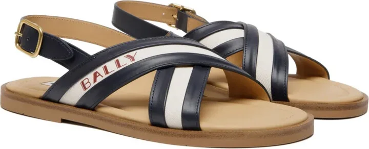 Crossover-Straps Leather Sandals - Image 2