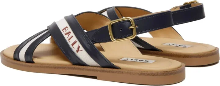 Crossover-Straps Leather Sandals - Image 3
