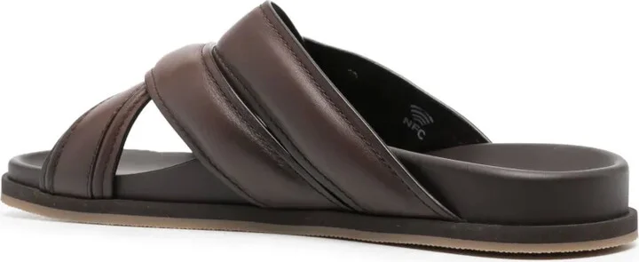 Crossover-Straps Leather Sandals - Image 3