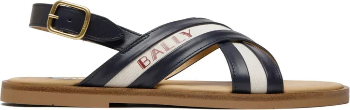 Crossover-Straps Leather Sandals