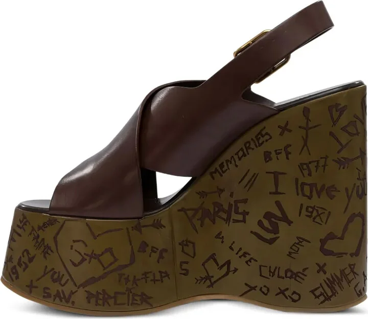 Crossover Wedge Sandals - Image 4