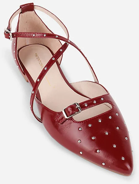 Crowd Studded Crisscross Flats - Image 2