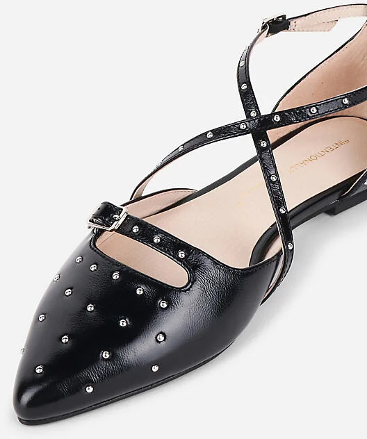 Crowd Studded Crisscross Flats - Image 3