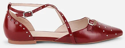 Crowd Studded Crisscross Flats