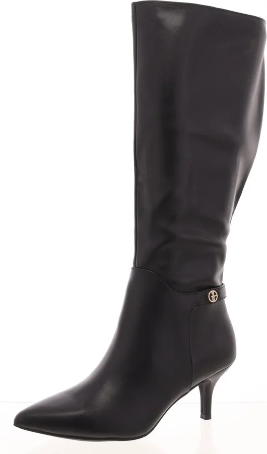Crueella Womens Slip On Pointed Toe Knee-High Boots