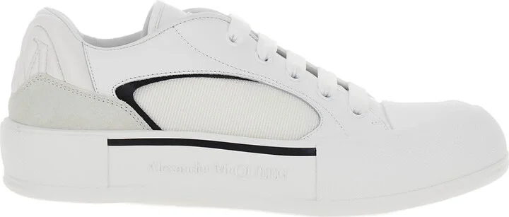 'cruis' White Low Top Sneakers With Logo Detail In Leather And Fabric Man