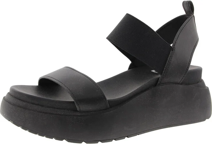 Cruise Womens Stretch Faux Leather Platform Sandals