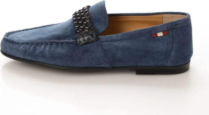 Crusader Men's 6231442 Blue Suede Loafers