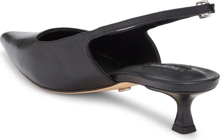 Crush Slingback Pointed Toe Kitten Heel Pump - Image 2