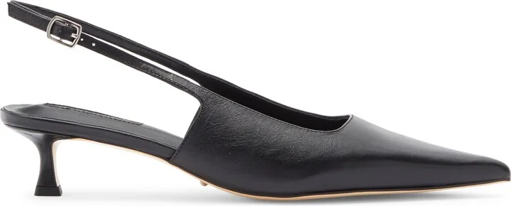 Crush Slingback Pointed Toe Kitten Heel Pump - Image 3