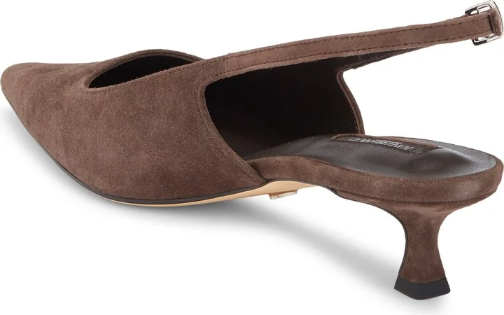 Crush Slingback Pointed Toe Kitten Heel Pump - Image 8