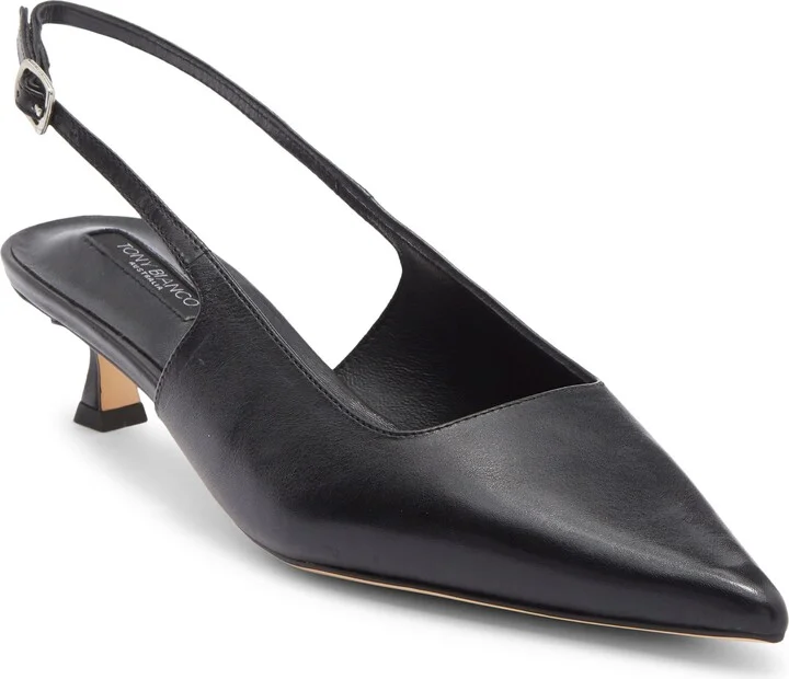 Crush Slingback Pointed Toe Kitten Heel Pump