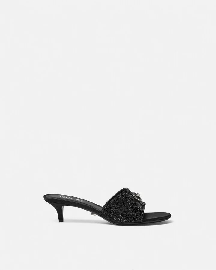 Crystal Alia Mules 45 mm
