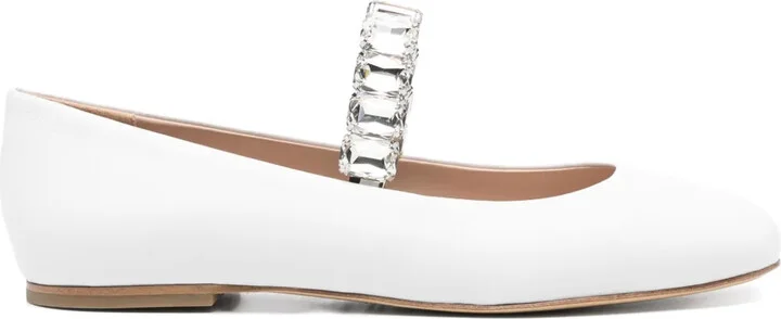 Crystal ballet flats
