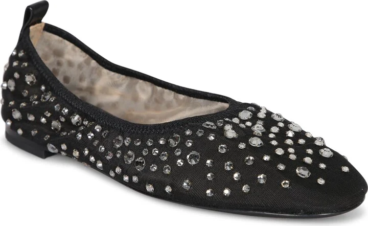 Crystal Black Ballerina Flats - Image 2