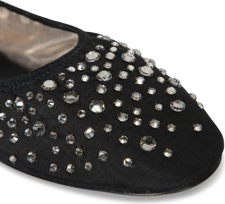 Crystal Black Ballerina Flats - Image 4