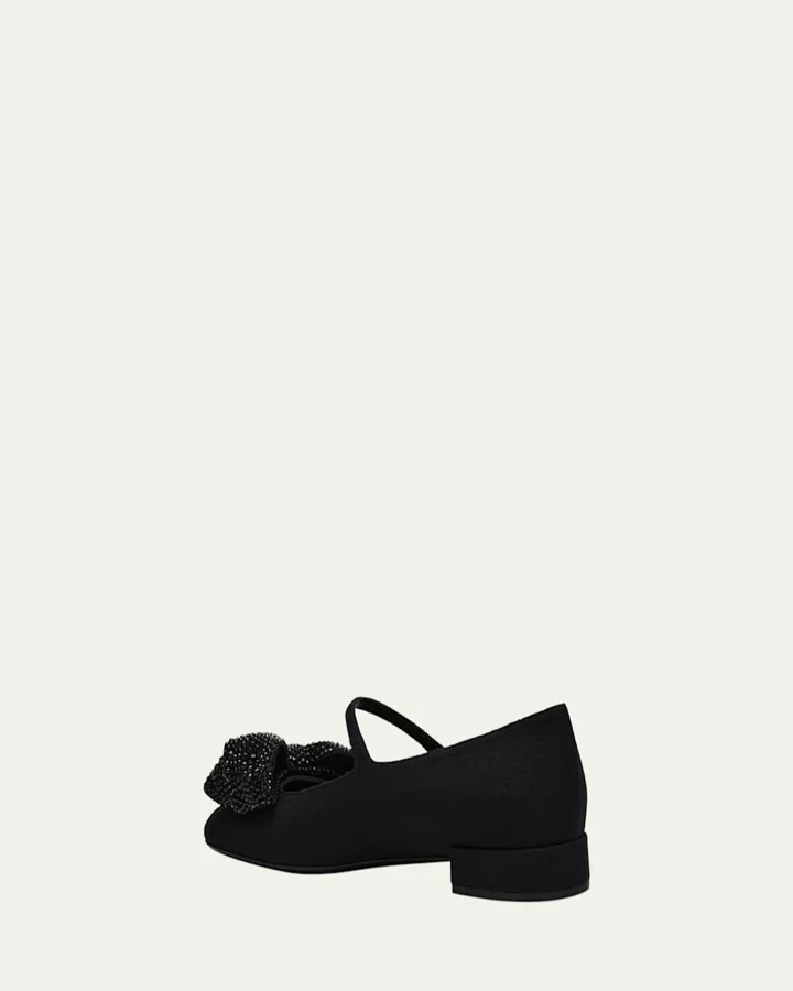 Crystal Bow Mary Jane Ballerina Flats - Image 2
