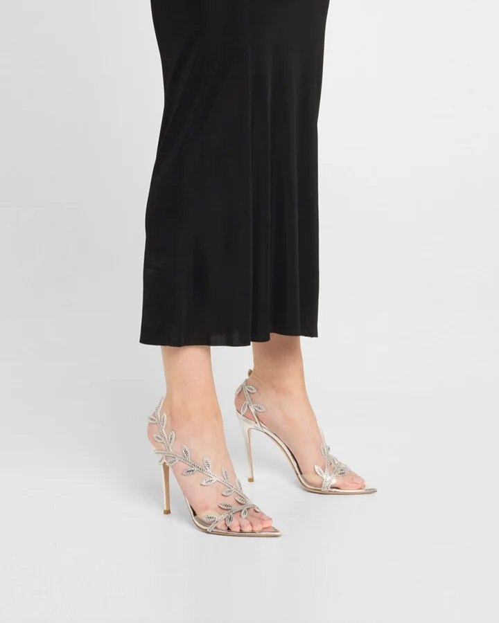 Crystal Branch Slingback Cocktail Sandals - Image 5