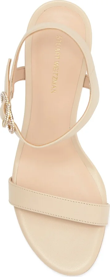 Crystal Buckle 75 Block Heel Sandal - Image 4