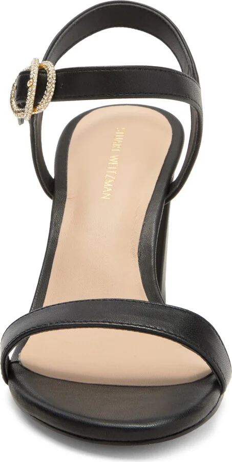 Crystal Buckle 75 Block Heel Sandal - Image 8