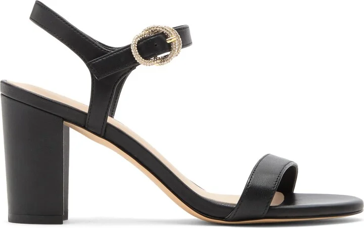 Crystal Buckle 75 Block Heel Sandal - Image 9
