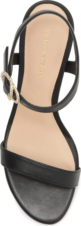 Crystal Buckle 75 Block Heel Sandal - Image 10