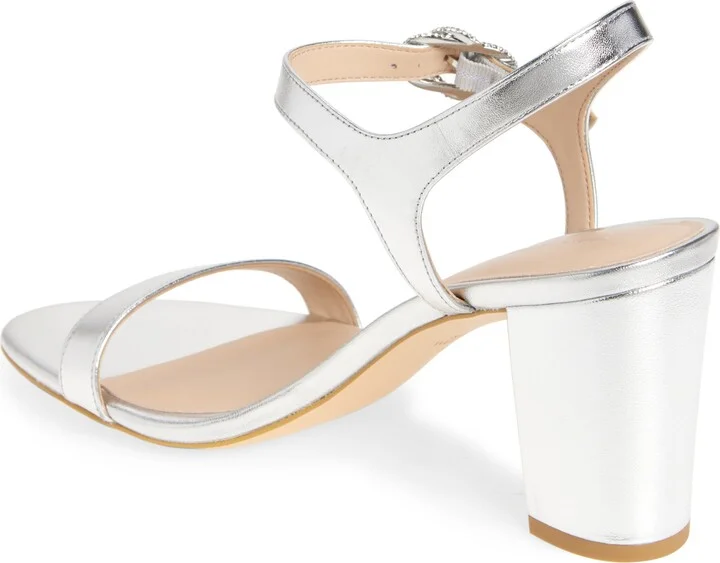 Crystal Buckle 75 Block Heel Sandal - Image 2