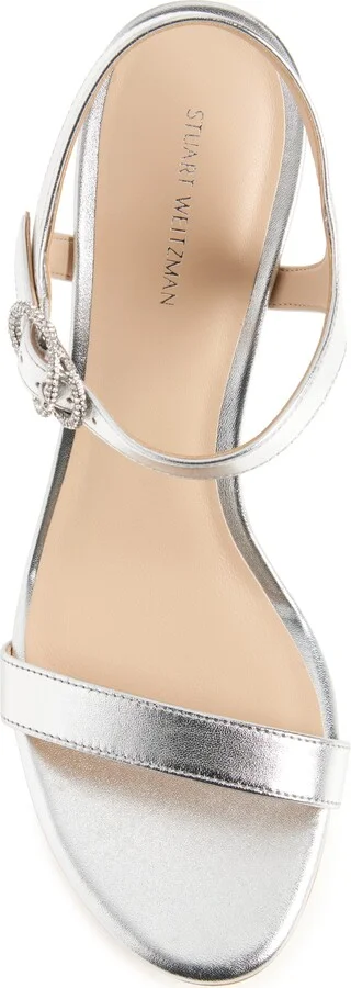 Crystal Buckle 75 Block Heel Sandal - Image 5