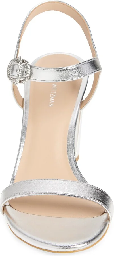 Crystal Buckle 75 Block Heel Sandal - Image 4