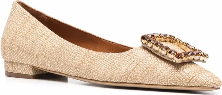 Crystal-Buckle Ballerina Shoes - Image 2
