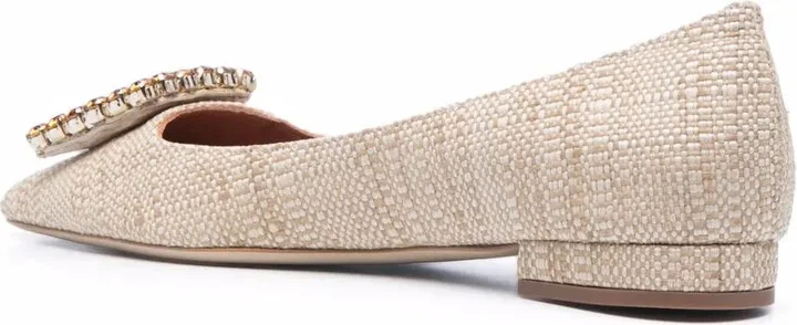 Crystal-Buckle Ballerina Shoes - Image 3
