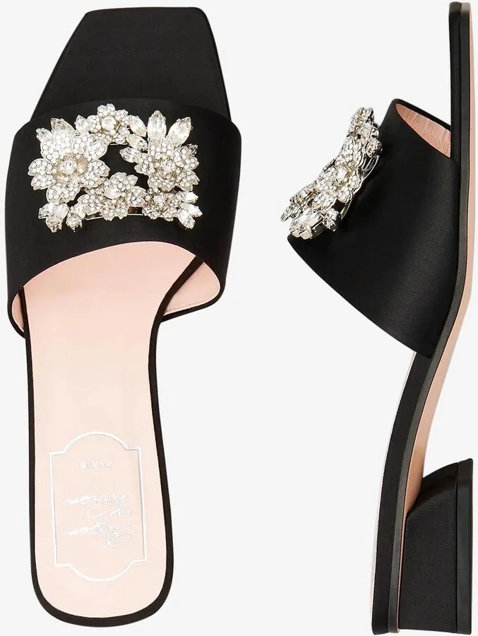 Crystal Buckle Flat Mules - Image 3