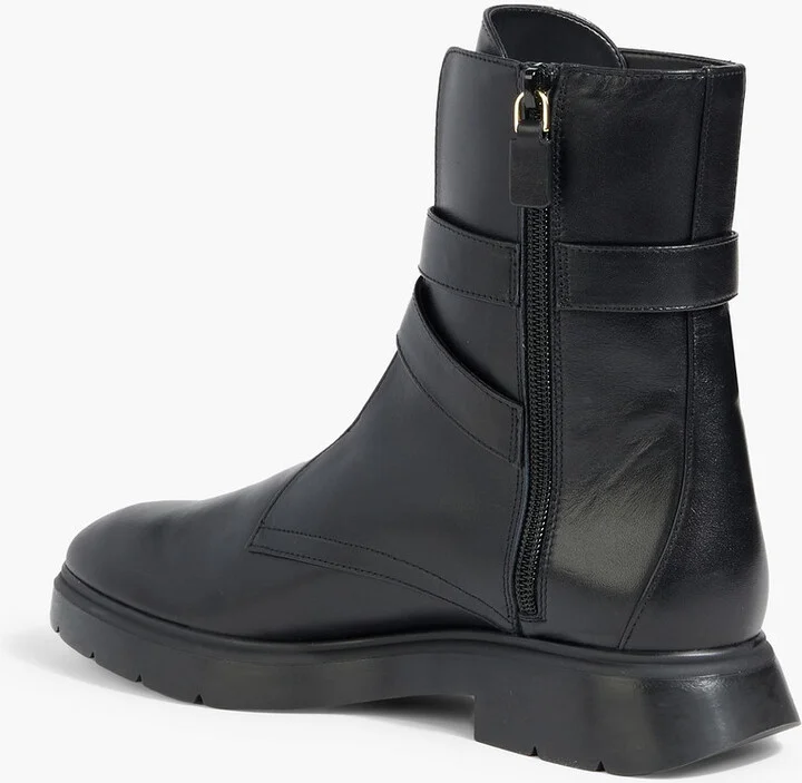 Crystal Buckle leather ankle boots - Image 3