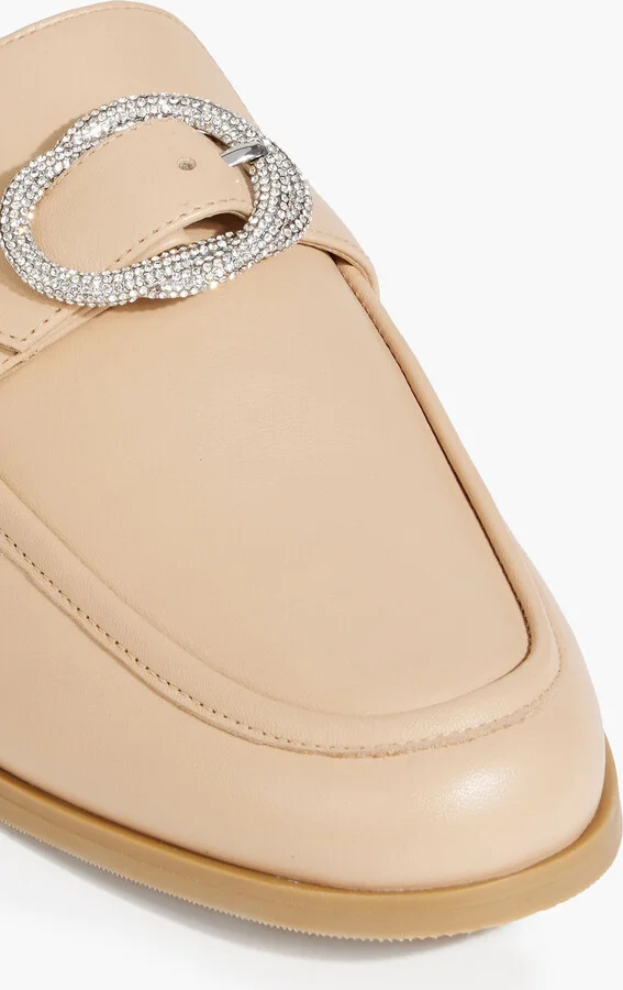 Crystal Buckle leather mule - Image 4