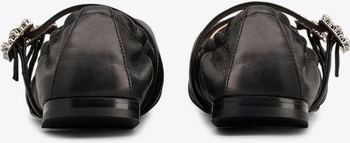 Crystal-Buckle Mary Jane Ballet Flats - Image 3